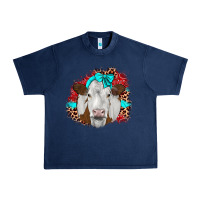 Navy ribbon simmental leopard Urban Heavy Tee - JahusDesignShop