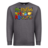 Charcoal Heather my brother is au some Premium Sweatshirt - LillyAllenDesigns