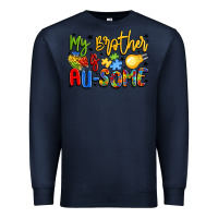 Navy my brother is au some Premium Sweatshirt - LillyAllenDesigns