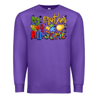 Purple my brother is au some Premium Sweatshirt - LillyAllenDesigns
