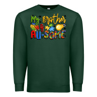 Sports Green my brother is au some Premium Sweatshirt - LillyAllenDesigns