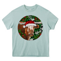 Arona Longhorn Cow Christmas Heavy Core Tee - RanaPortraitStore