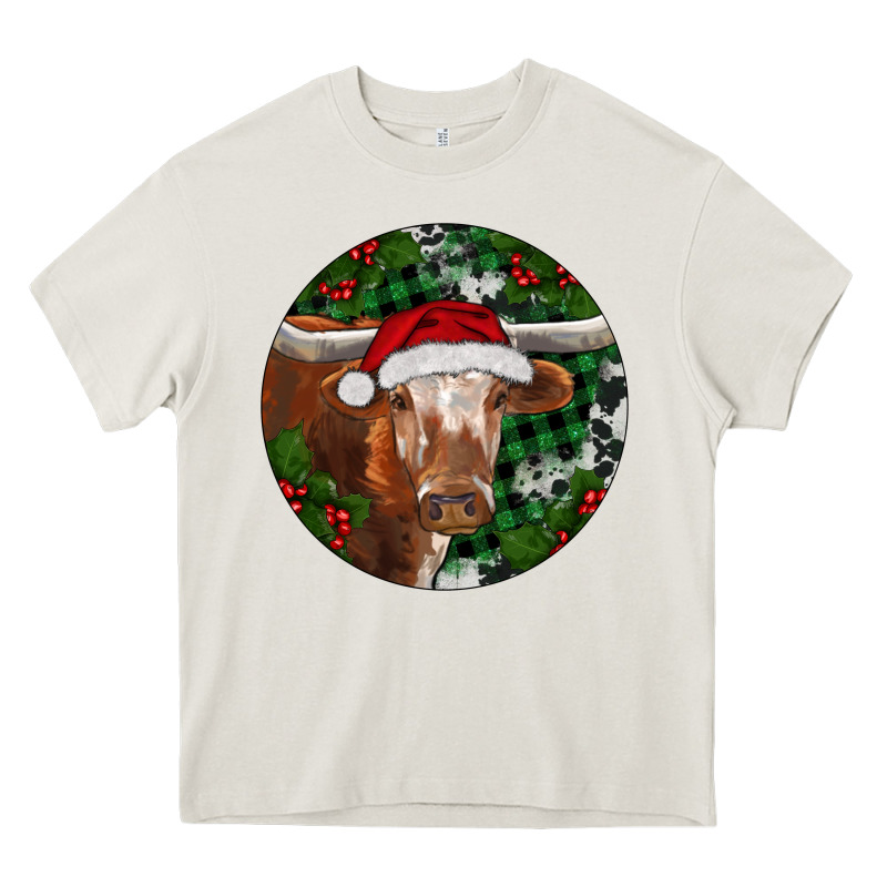 Longhorn Cow Christmas Heavy Core Tee by RanaPortraitStore | Teevron