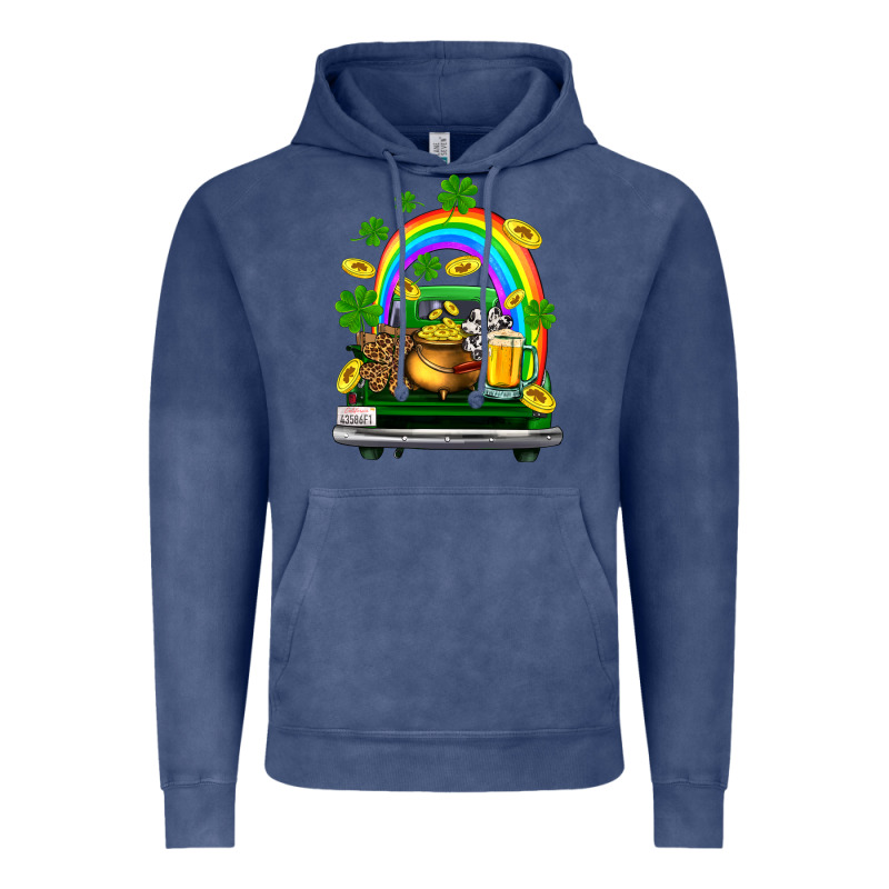 St Patricks Shamrock Gold Beer Truck Vintage Hoodie by FaDigitalArtStudio | Teevron