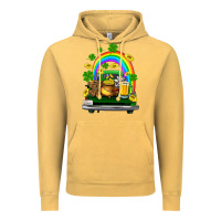 Vintage Mustard st patricks shamrock gold beer truck Vintage Hoodie - FaDigitalArtStudio