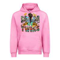 Fuchsia Pink mom of twins boys mother's day Urban Hoodie - CowGirlArtShop