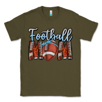 Army Green Football Mom Classic Tee - CowhideDigitalArt