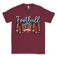 Burgundy Football Mom Classic Tee - CowhideDigitalArt