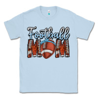 Dusty Blue Football Mom Classic Tee - CowhideDigitalArt