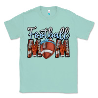 Seafoam Football Mom Classic Tee - CowhideDigitalArt