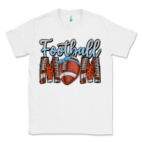 White Football Mom Classic Tee - CowhideDigitalArt