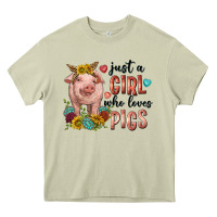 Mossy western just girl who loves pigs Heavy Core Tee - texasbilliewilder