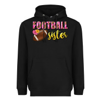 Black football sister Heavyweight Hoodie - BundleAndBundleShop