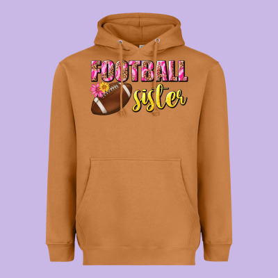 Football Sister Heavyweight Hoodie Designed By Bundleandbundleshop