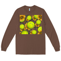 Chestnut tennis ball with sunflower and racket Long Sleeve Tee - BarkalooDesign