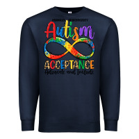 Navy autism acceptance Premium Sweatshirt - LillyAllenDesigns