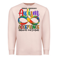 Pale Pink autism acceptance Premium Sweatshirt - LillyAllenDesigns