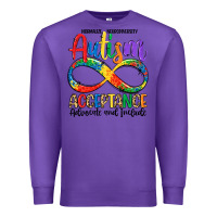 Purple autism acceptance Premium Sweatshirt - LillyAllenDesigns