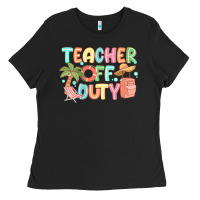 Black teacher off duty summer Ladies Tee - JahusDesignShop