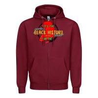 Burgundy black history month Zipper Hoodie - MaliasSmallBusiness