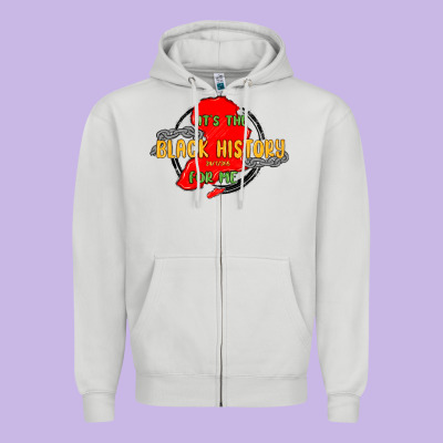Black History Month Zipper Hoodie Designed By Maliassmallbusiness