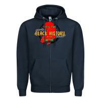 Navy black history month Zipper Hoodie - MaliasSmallBusiness