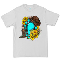 Dove Grey western turquoise gemstone Premium Tee - Zillion Design Studio