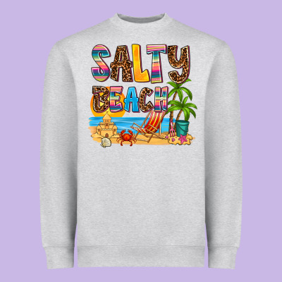 Salty Beach Heavyweight Sweatshirt Designed By Adodesignshop