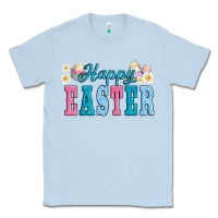 Dusty Blue happy easter eggs Classic Tee - AdoDesignShop