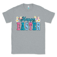 Heather Grey happy easter eggs Classic Tee - AdoDesignShop