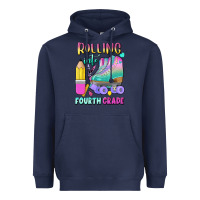 Navy rolling into fourth grade Heavyweight Hoodie - BundleAndBundleShop