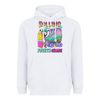 White rolling into fourth grade Heavyweight Hoodie - BundleAndBundleShop