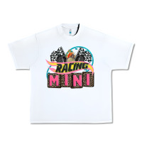 White racing mini with racing oto equipment Urban Heavy Tee - AdoDesignShop