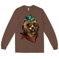 Chestnut bear cowboy Long Sleeve Tee - NancyCooperArtShop