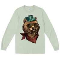 Matcha bear cowboy Long Sleeve Tee - NancyCooperArtShop