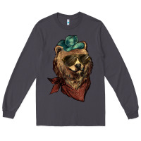 Smoke bear cowboy Long Sleeve Tee - NancyCooperArtShop