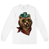 White bear cowboy Long Sleeve Tee - NancyCooperArtShop
