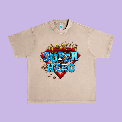 My Dad Is My Super Hero Urban Heavy Tee Designed By Adodesignshop