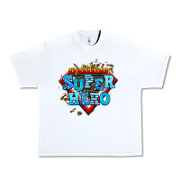 White my dad is my super hero Urban Heavy Tee - AdoDesignShop