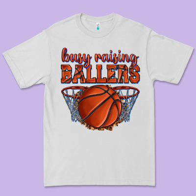 Premium Tee busy raising ballers basketball