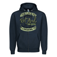 Navy the legend has officially retired Zipper Hoodie - MaliasSmallBusiness