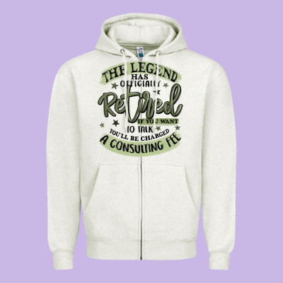 The Legend Has Officially Retired Zipper Hoodie Designed By Maliassmallbusiness