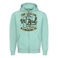 Seafoam the legend has officially retired Zipper Hoodie - MaliasSmallBusiness