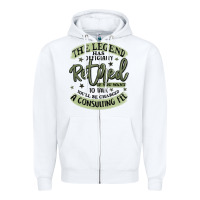 White the legend has officially retired Zipper Hoodie - MaliasSmallBusiness