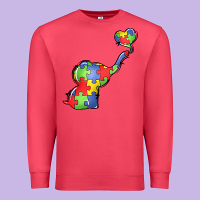 Autism Awareness Elephant Premium Sweatshirt Designed By Lillyallendesigns