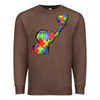 Chestnut autism awareness elephant Premium Sweatshirt - LillyAllenDesigns