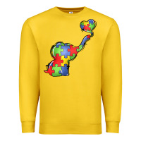 Lemon autism awareness elephant Premium Sweatshirt - LillyAllenDesigns