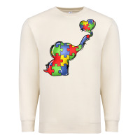 Sandshell autism awareness elephant Premium Sweatshirt - LillyAllenDesigns
