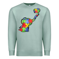 Seafoam autism awareness elephant Premium Sweatshirt - LillyAllenDesigns