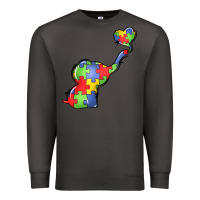 Smoke autism awareness elephant Premium Sweatshirt - LillyAllenDesigns